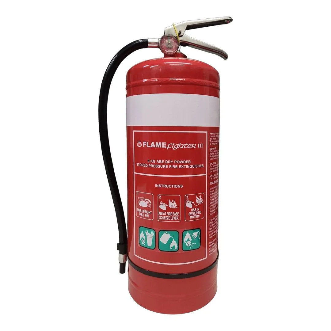 Flamefighter III 9kg ABE Dry Powder Fire Extinguishers - pslfireandsafety.co.nz