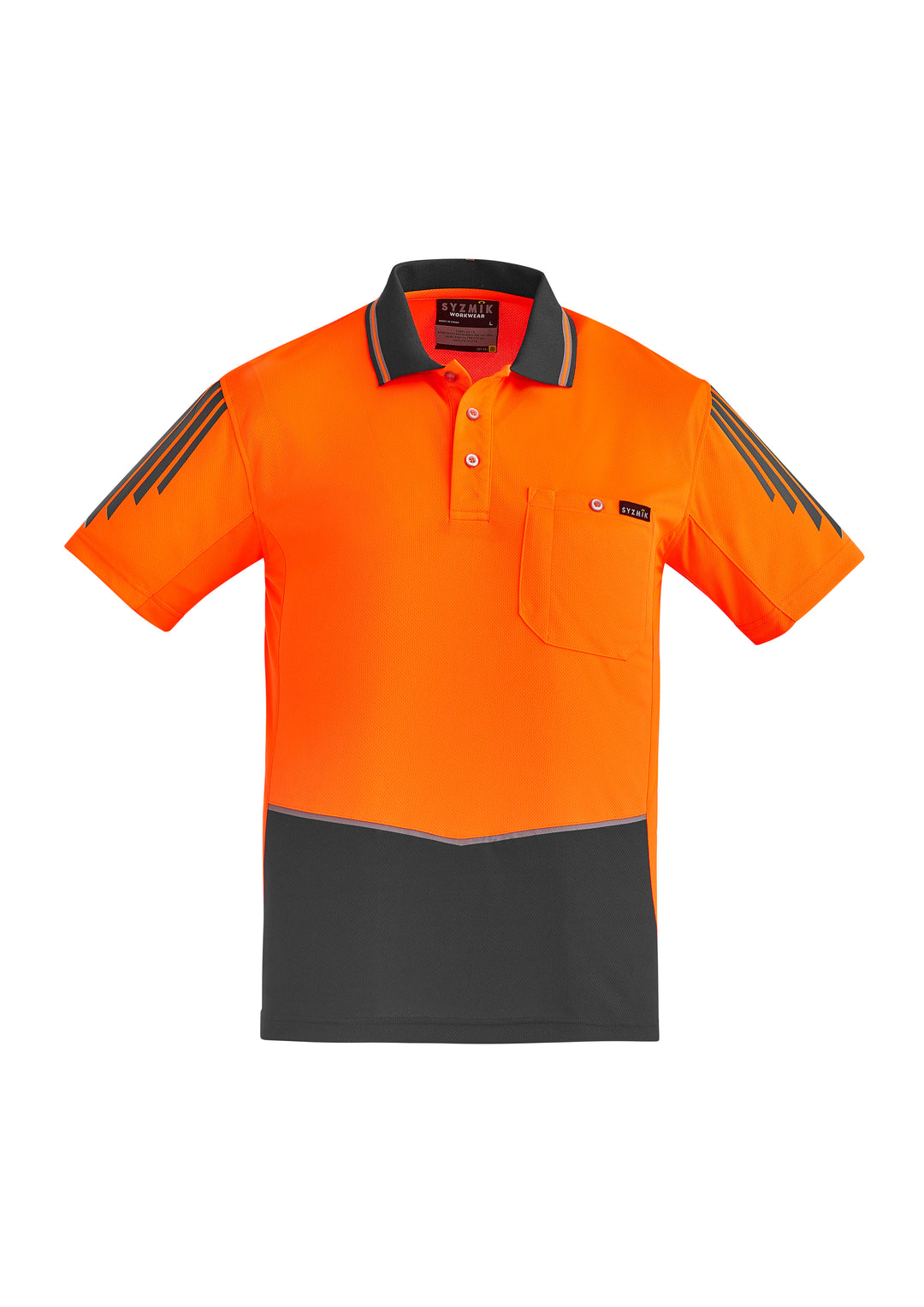 Syzmik ZH315 Mens Hi Vis Flux Short Sleeve Polo