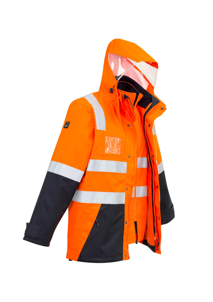 Syzmik ZJ532  Mens Hi Vis 4 In 1 Waterproof Jacket