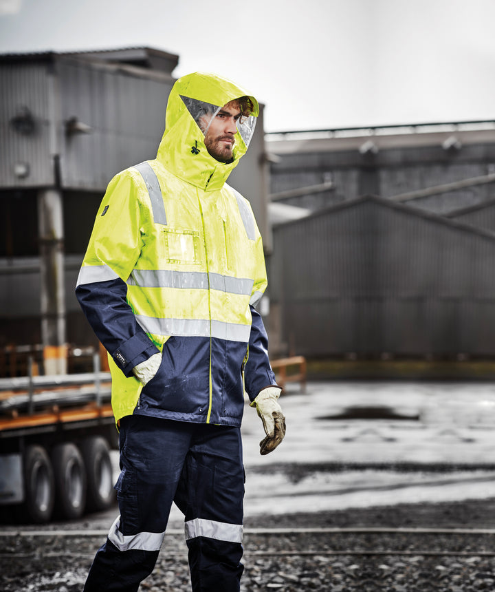 Syzmik ZJ532  Mens Hi Vis 4 In 1 Waterproof Jacket