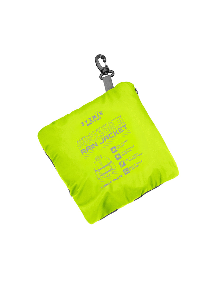 Syzmik ZJ560 Unisex Super Light Segmented Tape Packable Rain Jacket