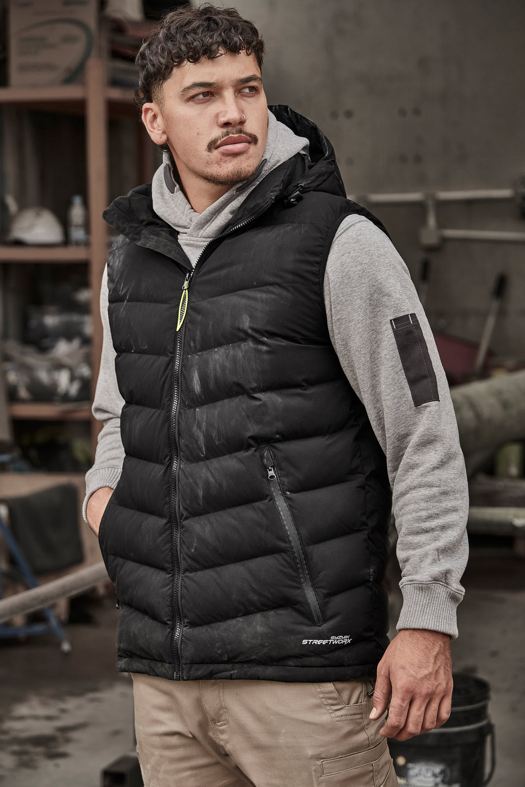 Syzmik ZV245 Unisex Streetworx Hooded Puffer Vest