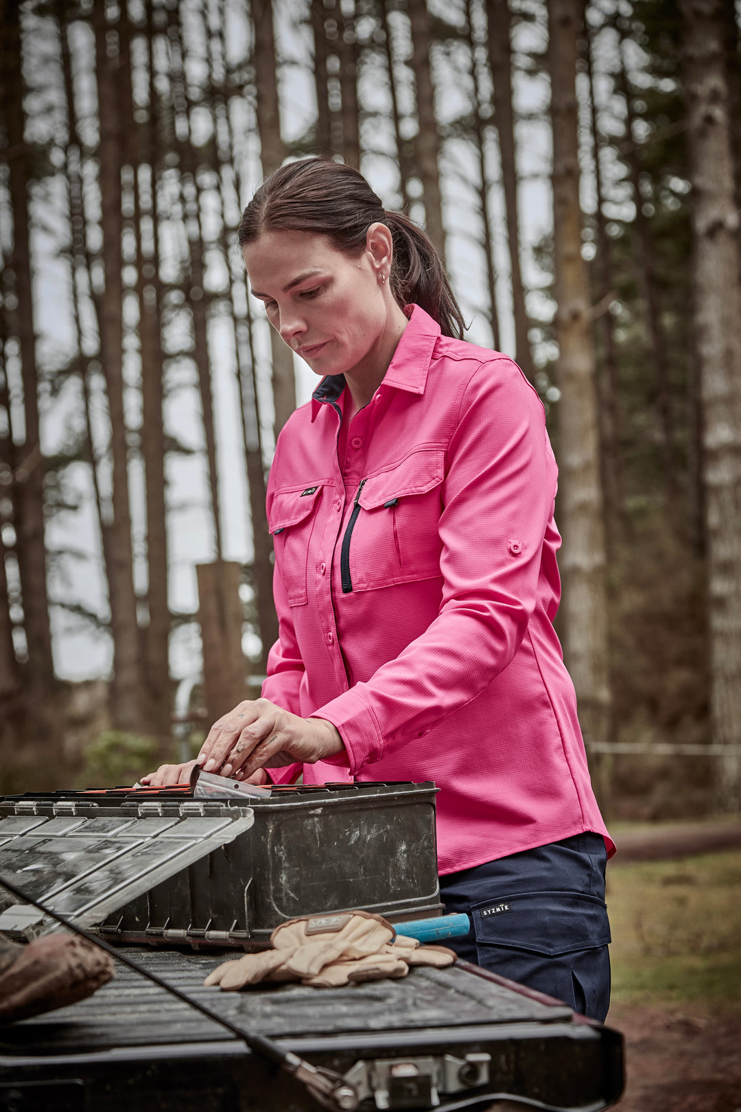 Syzmik ZW760 Womens Outdoor Long Sleeve Shirt